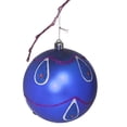thumbnail image 3 of Perfect Holiday Handpainted 1-Piece Shatterproof Christmas Ornament Set, 3.9-Inch, Purple Matte Ball with Peacock and Acrylic Diamond, 3 of 4