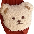 thumbnail image 3 of Faithtur Baby Socks Cartoon Bear Long Knitting Spring Fall Winter Anti Slip Socks Infant Socks 3-6 Months, 3 of 5