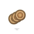 thumbnail image 4 of Russett Premium Jute Braided Trivet by Homespice 8" (Set of 6) Round Beige, Red, Black Reversible, Natural Jute Yarn Rustic, Country, Primitive, Farmhouse Style - 30 Day Risk Free Purchase, 4 of 4
