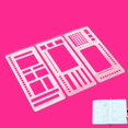 thumbnail image 1 of Handmade Flexible Record Template, 3-Pack Stencils Drafting Tools, Reusable Templates Planner Stencils for Journaling Checklists Boxes Lines & Daily Planning,#B, 1 of 7