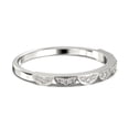 thumbnail image 3 of 0.21ct Round Diamond Moissanite Half Moon Styled Wedding Band 18K White Gold Over Silver, 3 of 4