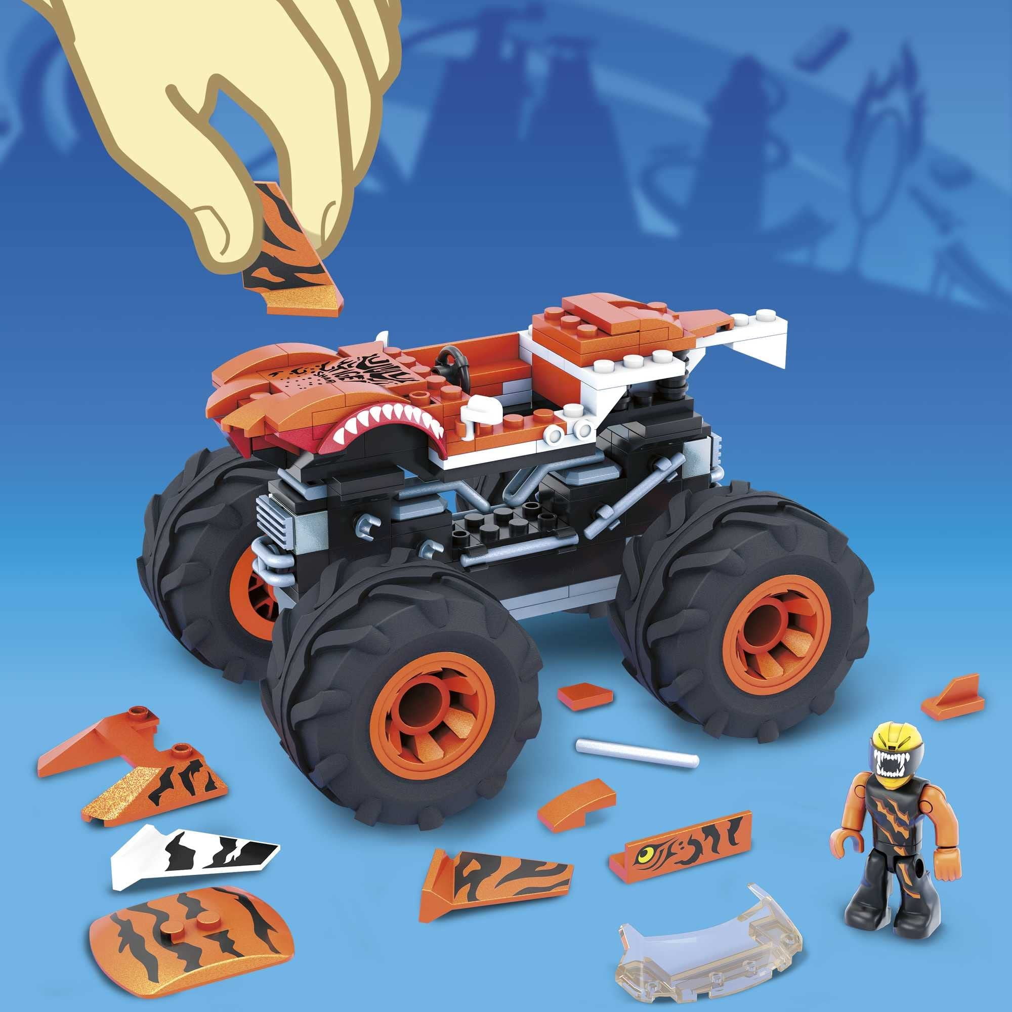 Mattel MEGA Hot Wheels Smash and Crash Gunkster Monster Truck Building Toy  with 1 Figure (84 Pieces)