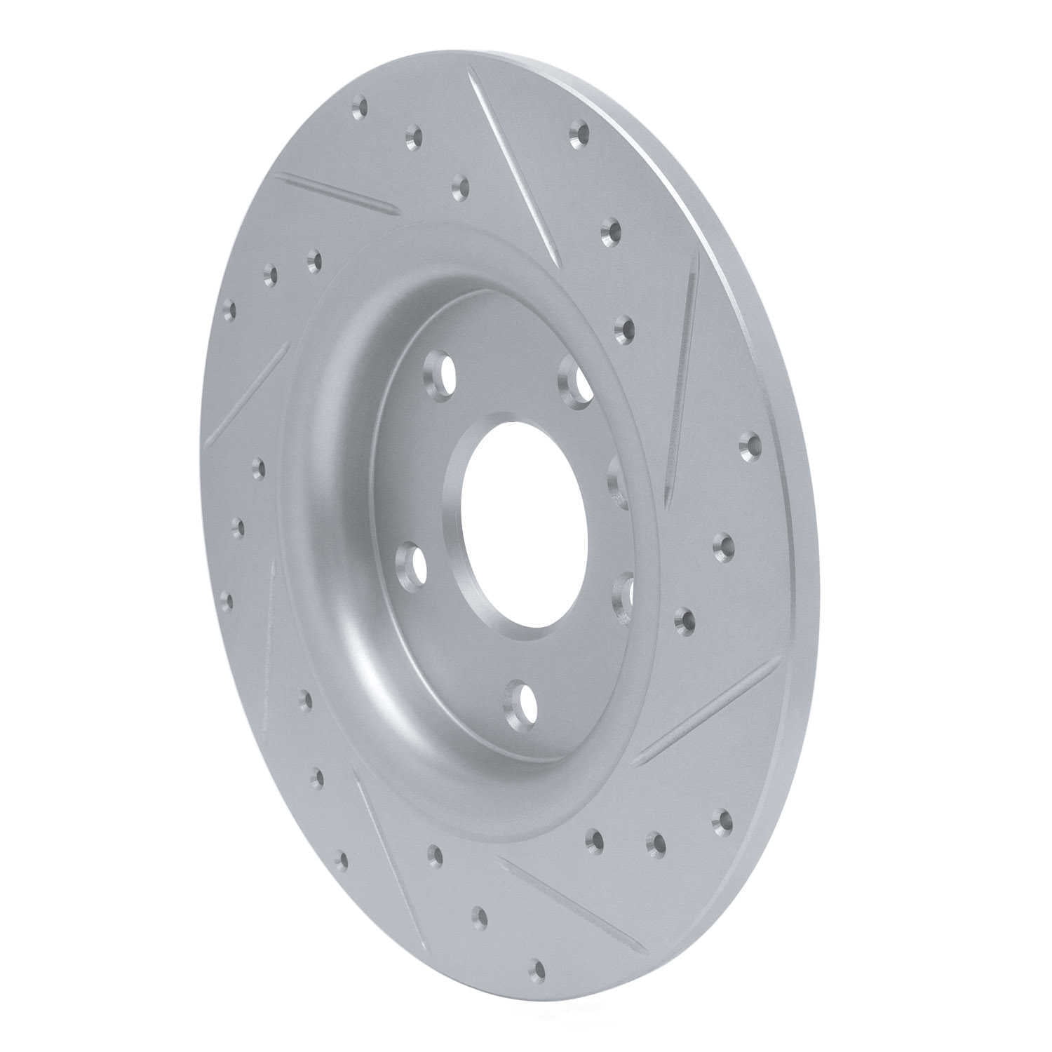Dynamic Friction Company 631-39030L DFC Brake Rotor - Drilled And Slotted - Silver