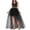 Black, variant on Women's Solid Color Swallowtail Irregular Mesh Short Front And Long Back Tutu Skirt (Pink,XL)