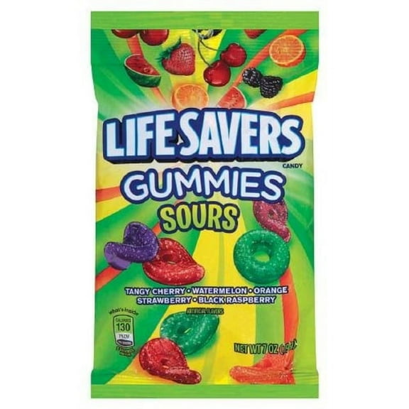 LIFE SAVERS Sours Gummies Candy, 7-Ounce (3-Bags)