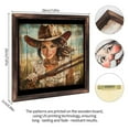 thumbnail image 2 of Cowgirl Art Print Western Wooden Sign Wall Plaque - Vintage Art Decoration, Wall Decoration - Ideal Gift For Home Decoration, Living Room, Bathroom, Bedroom, Garden, Dining, Bar, Cafe, Festival Par, 2 of 7