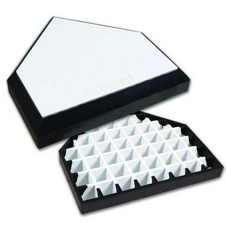 Champro In Ground Rubber Home Plate Base Waffle Bottom, Baseball White