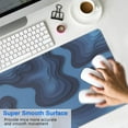 thumbnail image 4 of Japanese-Inspired Gaming Mouse Pad - Blue & White Wave, XL, Stitched Edges, 4 of 7