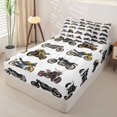 thumbnail image 2 of Castle Fairy Realistic Motorcycle Zipper Full Size Comforter Sets with Fitted Sheet and 2 Pillowcases,Modern Bike Pattern Zipper Bedding Set,Black Orange,4pcs,Black Reversible, 2 of 6