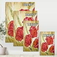 thumbnail image 4 of Designart ' Blossoming Red Poppies In Wheat Fields II ' Traditional Canvas Wall Art Print, 4 of 4