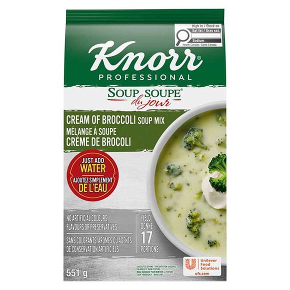 Knorr Mélange Professionnel pour Soupe à la Crème de Brocoli Sans Gluten, 551 g -- 4 par Caisse