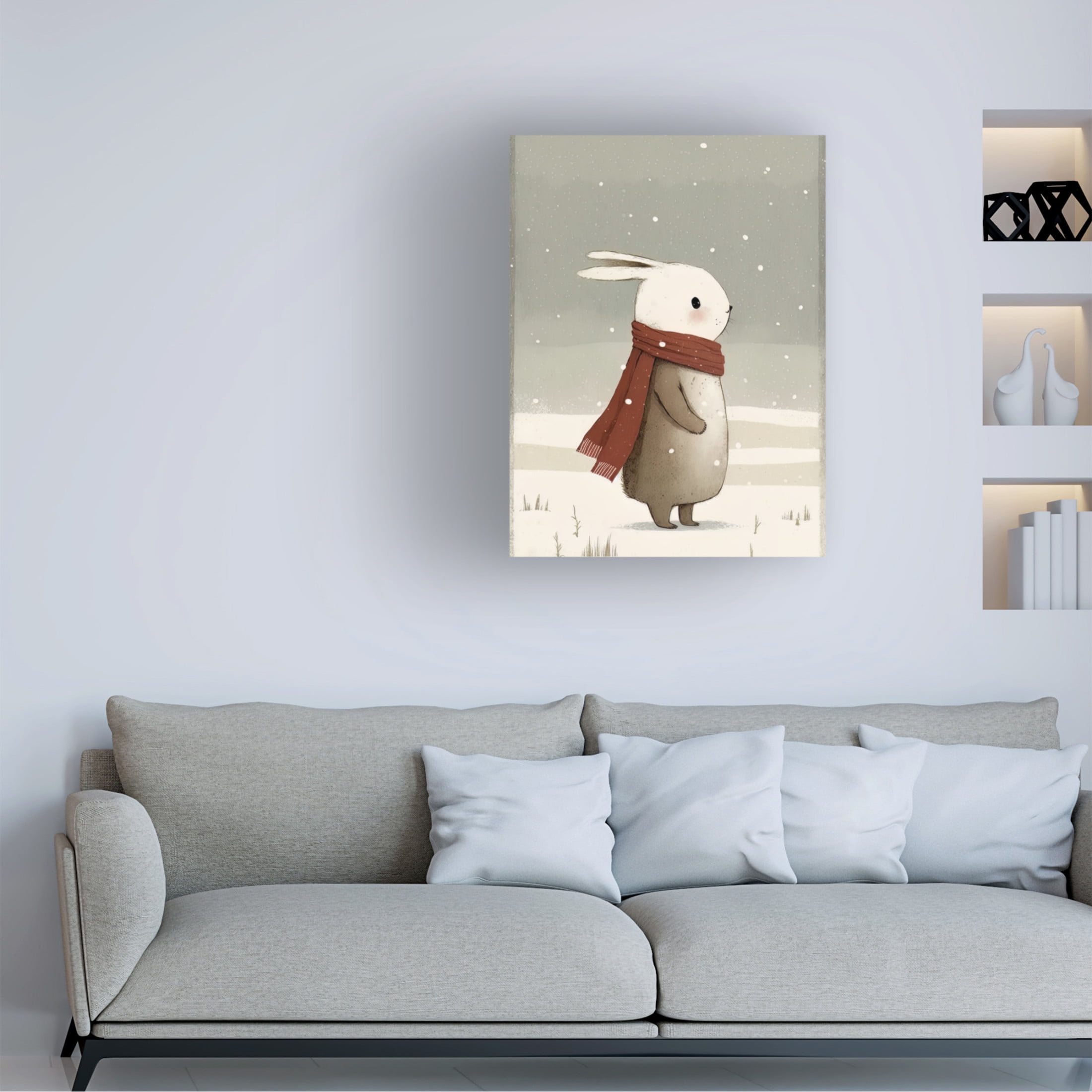 Canvas Wall Art - Bilge Paksoylu 'Rabbit 2' Wall Art for Living Room, Bedroom, or Office Décor by Trademark Fine Art - 18 x 24 Inches