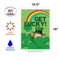 thumbnail image 2 of Toland Home Garden Get Lucky! St Pats St Patricks Day Flag Double Sided 12x18 Inch, 2 of 5