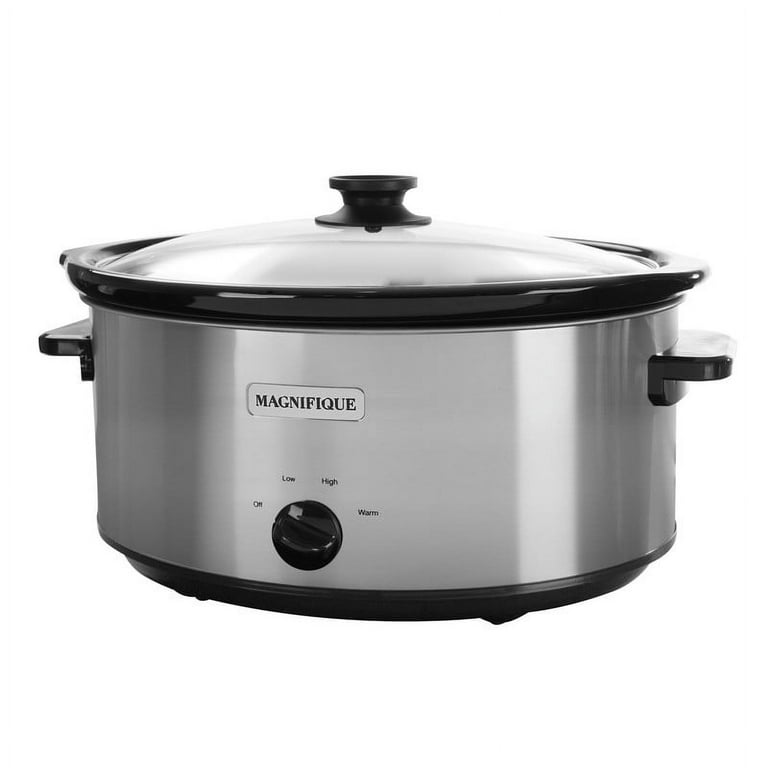 CozyHom 2.5QT Dual Pot Electric Slow Cooker, Stainless Steel Buffet Server  Food Warmer Slow Cooker With Adjustable Temp Removable Lid Rests, Black