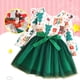 thumbnail image 4 of Cowsor Little Girl Ruffle Fall Winter Long Sleeve Dress Printed Party Holiday Clothes, 4 of 7
