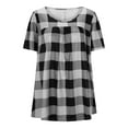 thumbnail image 5 of Patlollav Womens Plus Size Print Round-Neck Short Sleeve Loose T-Shirt Tops, 5 of 6