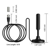300 Miles TV Antenna Digital HD Antena Indoor HDTV 1080P 4K Free Local Channels
