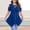 Blue, variant on Women's Palm Leaf Graphic Tee Crew Neck Short Sleeve Regular Fit Casual Lightweight Summer Top