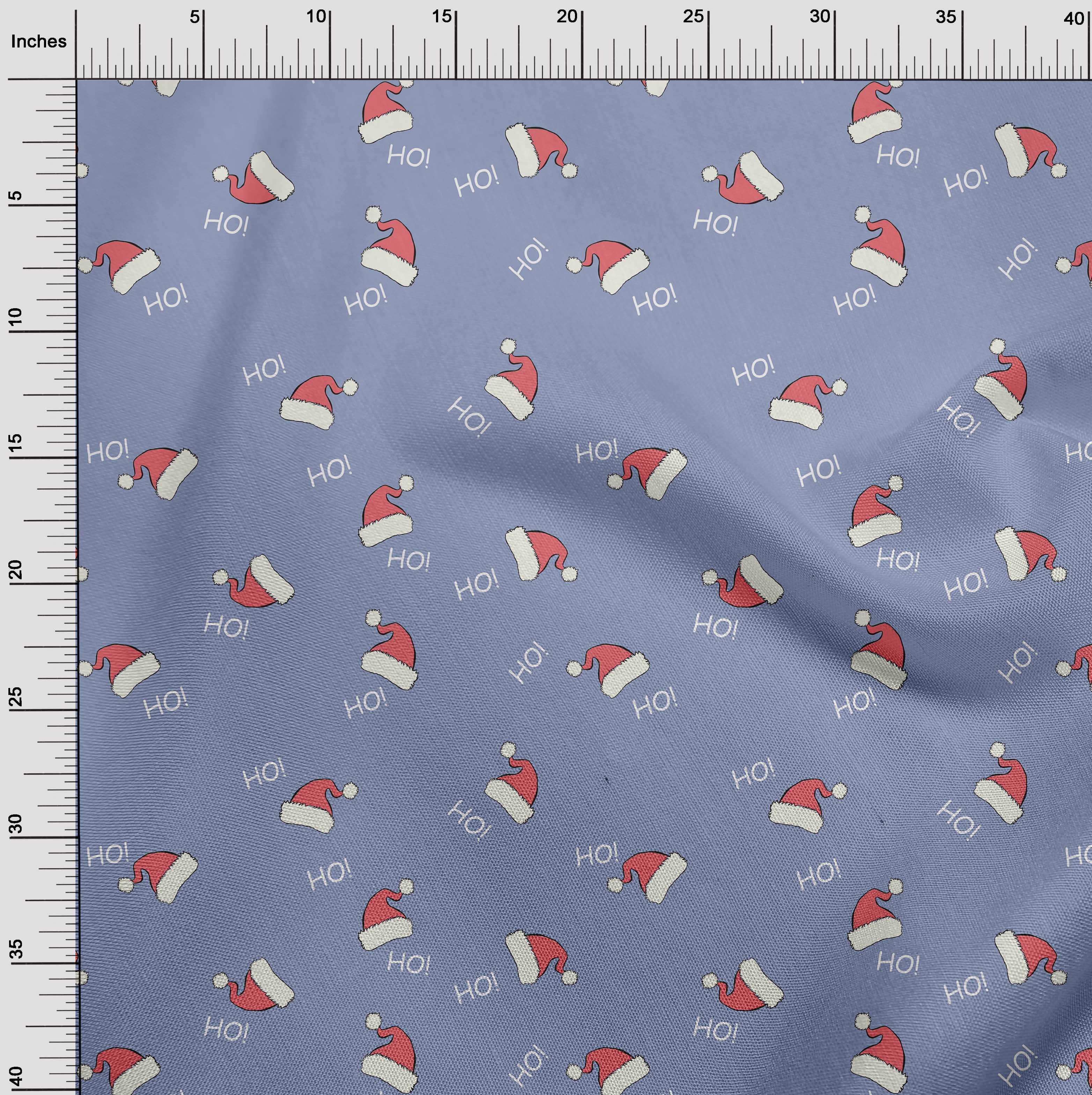 oneOone Cotton Jersey Medium Purple Fabric Christmas Hats Dress Material Fabric Print Fabric By The Yard 58 Inch Wide