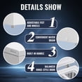 thumbnail image 3 of JIEJIA 4.2 Cu Ft Chest Freezer with Digital Control, Energy Efficient Compact Freezer, White, 3 of 8