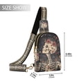 thumbnail image 2 of FORMRS Womens Crossbody Sling Bag Travel Daypack Shoulder Chest Backpack, Skeleton with Flowers Pattern, 2 of 7