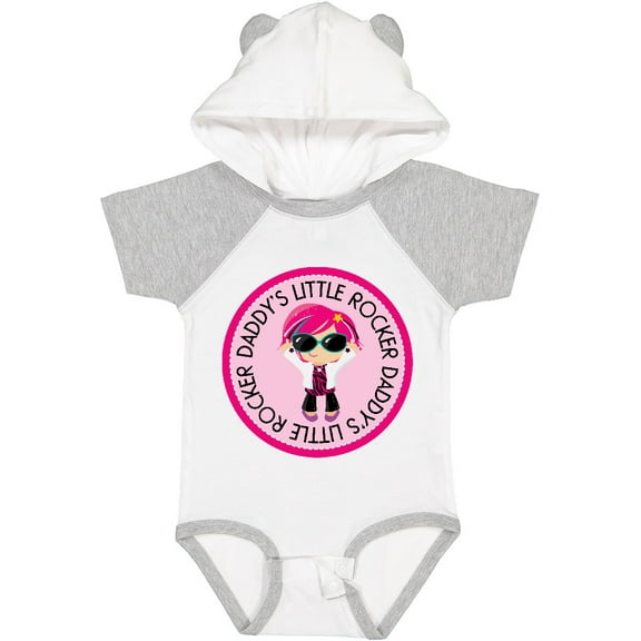Inktastic Daddys Little Rocker Girl Girls Baby Bodysuit