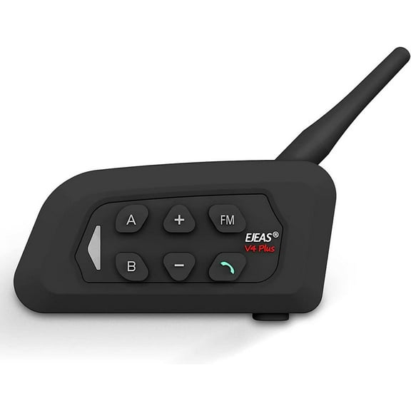 EJEAS Motorcycle Helmet Bluetooth Intercom CVC Noise Reduction and FM Radio 4 Riders 1500M Motorcycle Helmet Headset