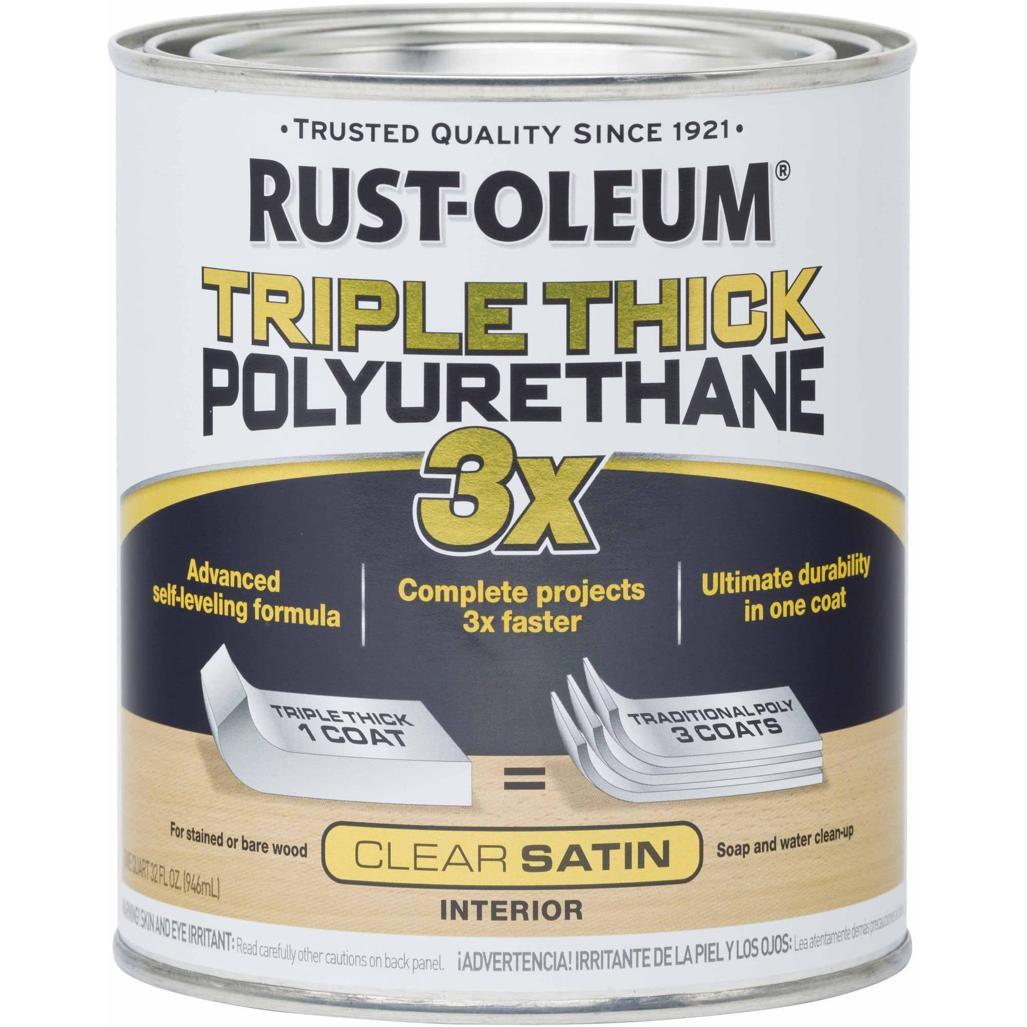 Minwax WaterBased, OilModified Polyurethane Finish, 1 Qt, SemiGloss