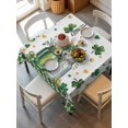 thumbnail image 2 of St Patrick's Day Suqare Tablecloth - 60 x 60 Inch, Spring Shamrock Flowers Vase Gold Coin Green Waterproof & StainResistant Tablecloth, Washable Oil-proof Table Cover for Dining/Party/Wedding/Buffet, 2 of 9
