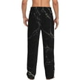 thumbnail image 3 of Bingfone Black Marble Texture Abstract Mens All Over Print Sleep Pajama Pants-Medium, 3 of 9