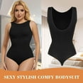 thumbnail image 4 of ANYFIT WEAR Backless Crew Neck Thong Bodysuit Shapewear for Women Full Body Shaper Tummy Control Butt Lifting Seamless Slimming Tank Top, 4 of 7