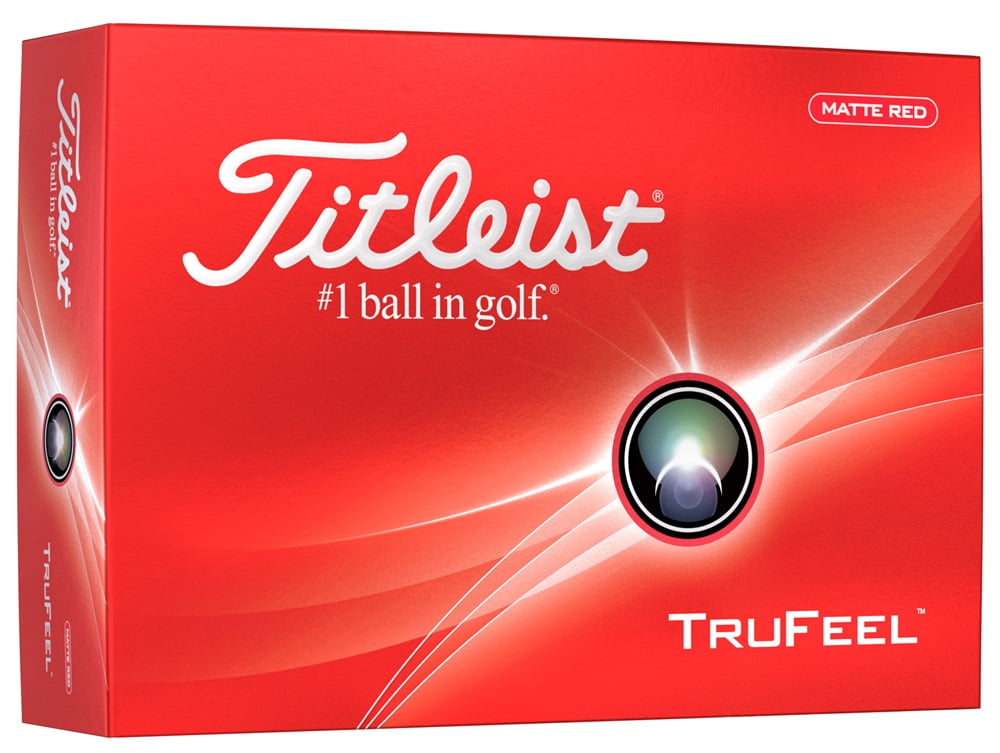 (4 pack) Titleist 1 Ball In Golf Ultra-Soft Feel Longer Distance Golf Ball, Matte Red, 12 Count