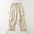 thumbnail image 4 of Men Wide Leg Cargo Jogger Pants Multi Storage Pockets Breathable Sports Workout Pants S-XXL, 4 of 8