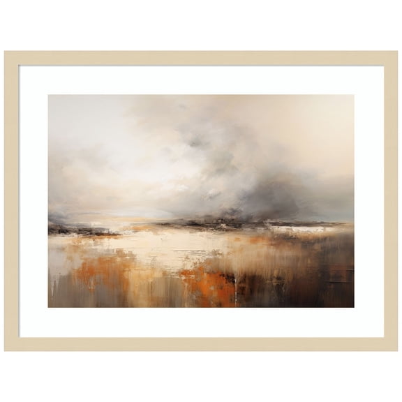 Amanti Art Elegant Ivory Landscape II Wood Framed Wall Art Print