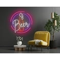 thumbnail image 3 of Glowneon Beer Bottle Neon Sign, Bar Pub Decor, Wall Decor Led Lights, 3 of 4