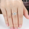 thumbnail image 6 of Oryn Jewelry 2 Ct Round Cut Moissanite Rings – 14K White Gold Plated Bands – Hidden Halo Engagement Jewelry – Valentine Gift Proposal Bands for Women, 6 of 6
