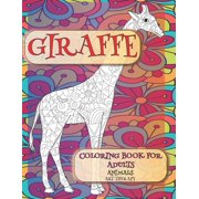 Coloring Book for Adults Art Therapy - Animals - Giraffe (Paperback)
