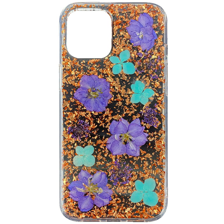  LXXZBC for iPhone 12 Pro Max 6.7 Case,Luxury Square for Women  Girls Box Design Glitter Bling Cute Gold Flowers Soft Trunk Cover with  Finger Ring Grip Kickstand Phone Skin,Black : Cell