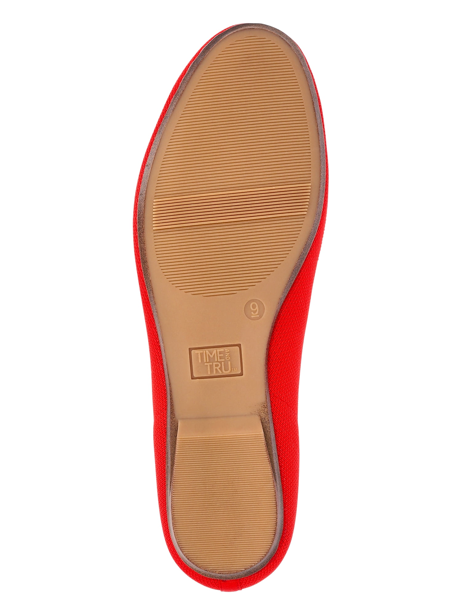 Time and Tru Women's Comfort Knit Ballet Flats