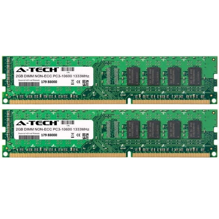 4GB Kit 2x 2GB Modules PC3-10600 1333MHz NON-ECC DDR3 DIMM Desktop 240-pin Memory (Best Ddr3 1600 Ram)