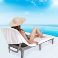 thumbnail image 1 of Funda para Chaise Lounge Americana de Lino Suave 86x32in Blanca de Tela de Toalla, 1 of 7