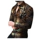 thumbnail image 5 of Chaqueta casual de camisa de solapa estampada a cuadros estampada en contraste para hombre Pompotops  oipoqjl12681, 5 of 7