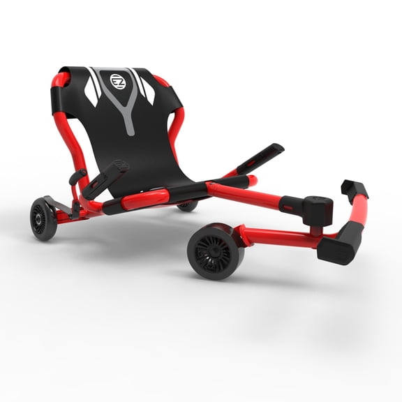 EzyRoller: Classic X - Red - Ride-On Scooter, Cambering Motion, Pedal Free Cart, Hand Brakes, Extendable Frame, 154lb Capacity, Kids Ages 4 