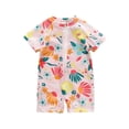 thumbnail image 3 of Girls Solid Color Swimsuit With Hollow Out Design Comfortable Bathing For Kids(Pink4,2-3 Years), 3 of 3