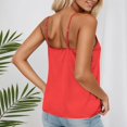 thumbnail image 4 of Womens Silk Satin Tank Tops V Neck Casual Cami Sleeveless Camisole Blouses Summer Basic Tank Shirt, 4 of 5