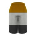 thumbnail image 6 of Capris for Seniors，Summer Womens Athletic Capris Pants Side Split Color Block Capri Pants Lace-Up Elastic Waist Pants Hip Lift Tummy Control Yoga Leggings Workout Gym Clothes, 6 of 7