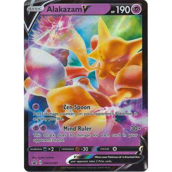 Pokemon Promo Ultra Rare Alakazam V SWSH083