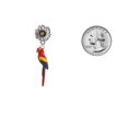 thumbnail image 3 of Delight Jewelry Silver-tone 3-D Enamel Parrot - Two-tone Daisy Flower Post Earrings, 3 of 4