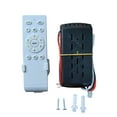 thumbnail image 7 of Universal Ceiling Fan Remote Control Kit,Ceiling Fan Lamp Light Wireless Remote Control Receiver Kit Timing & Speed Remote for Most Standard Ceiling Fans with Separate Light Kits,White,4.92x1.77", 7 of 7