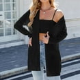 thumbnail image 2 of Bovxnpu Womens Cardigans Sweater Jacket, Lightweight Open Front Loose Cover Up Long Casual Beach Outfits with Pockets, Women's Spring Fashion New Casual Long-Sleeved Sweater Cardigan Coat L, 2 of 8